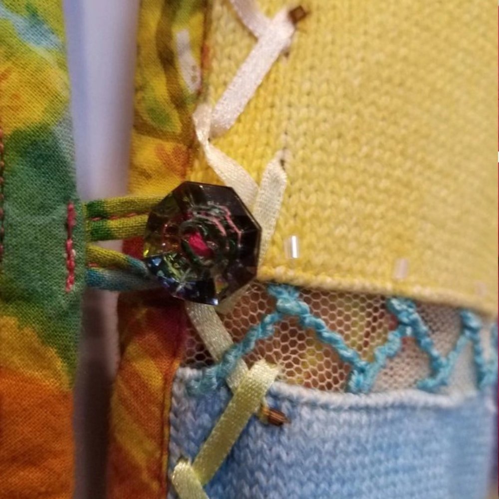 Beautiful And Unique Patchwork Cardigan From Sand… - image 5